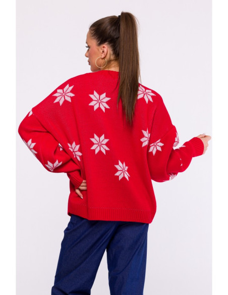 MXS10 Christmas oversized sweater - red