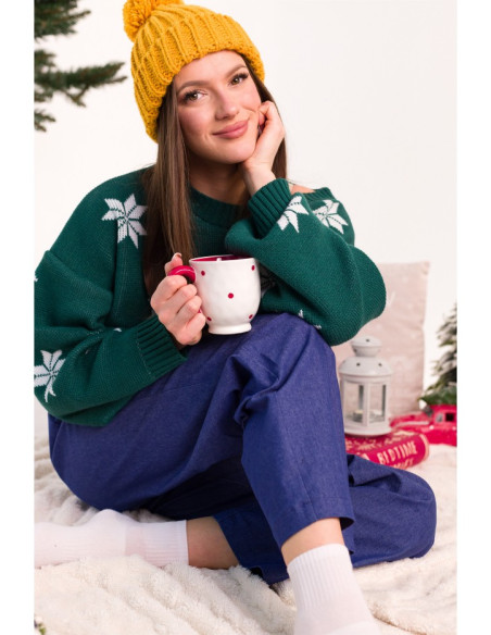 MXS10 Christmas oversized sweater - green