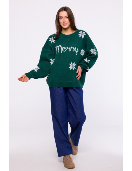 MXS10 Christmas oversized sweater - green