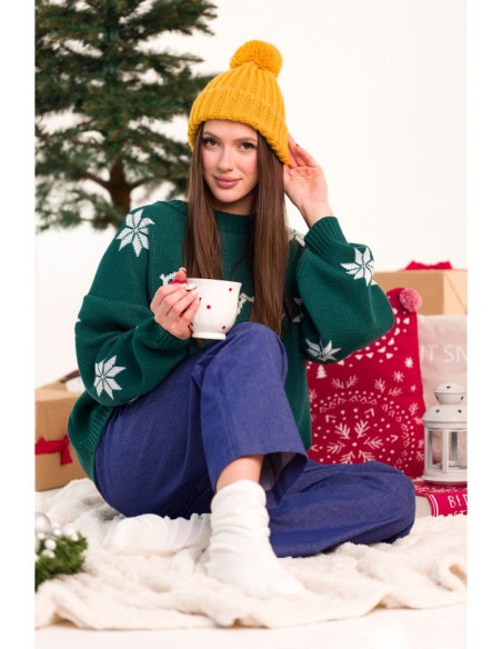 MXS10 Christmas oversized sweater - green