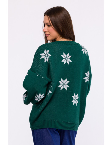 MXS10 Christmas oversized sweater - green