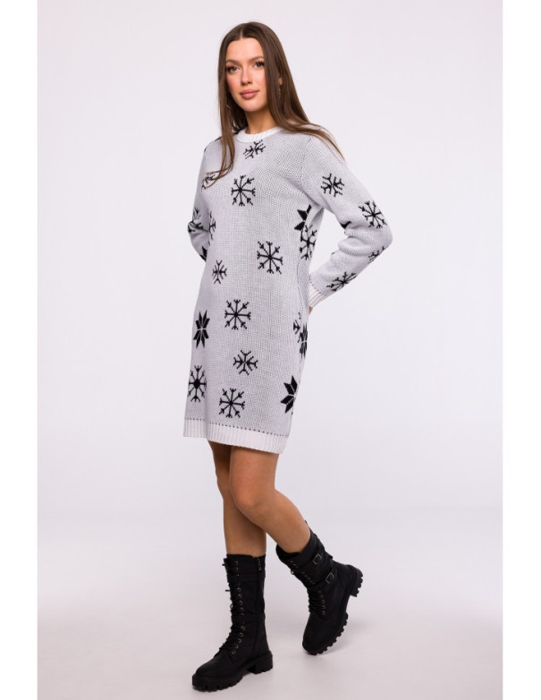 MXS11 Christmas sweater dress - white