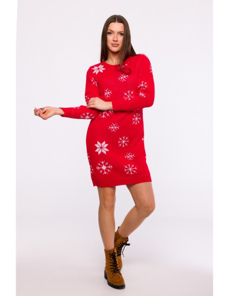 MXS11 Christmas sweater dress - red