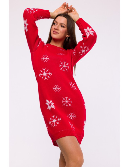 MXS11 Christmas sweater dress - red