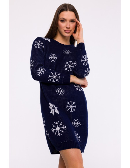 MXS11 Christmas sweater dress - navy blue