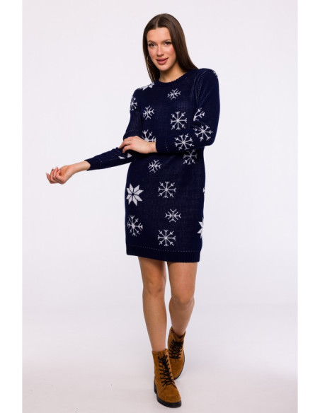 MXS11 Christmas sweater dress - navy blue