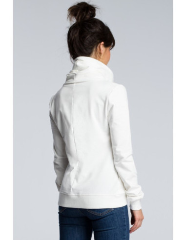 B071 Palaidinė su įstrižai esančiu užtrauktuku - ecru... 2