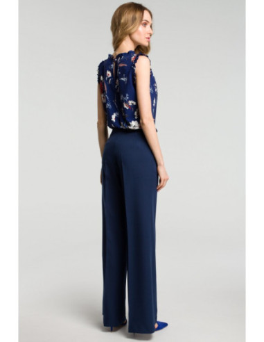 M378 Plačios kelnės - tamsiai mėlynos 2