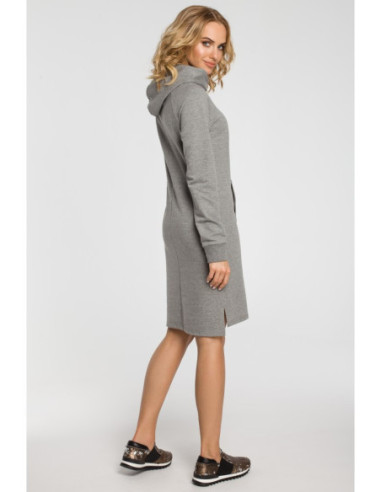 M329 "Kangaroo" megztinė suknelė - pilka 2