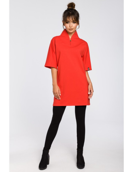 B043 Šiuolaikinė kimono tunika - raudona