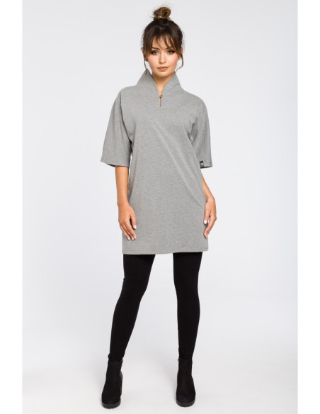 B043 Šiuolaikinė kimono tunika - pilka