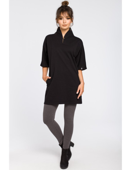 B043 Šiuolaikinė kimono tunika - juoda