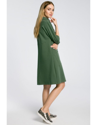 M353 Didelio dydžio suknelė su įstrižomis kišenėmis -... 2