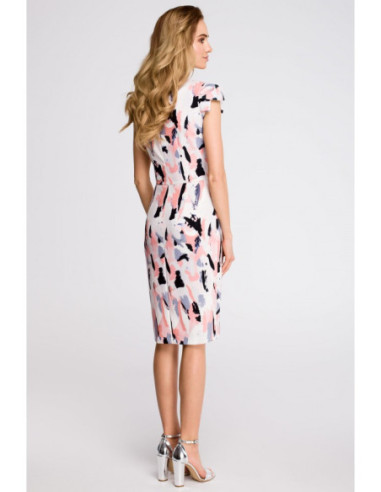 S101 Pieštuko formos suknelė su iškirpte ir trumpomis... 2