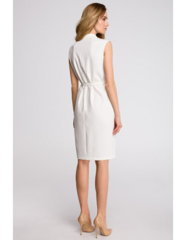 S102 Suknelė be rankovių - ecru spalvos 2