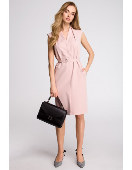 S102 Emery suknelė be rankovių - pudros mėlyna