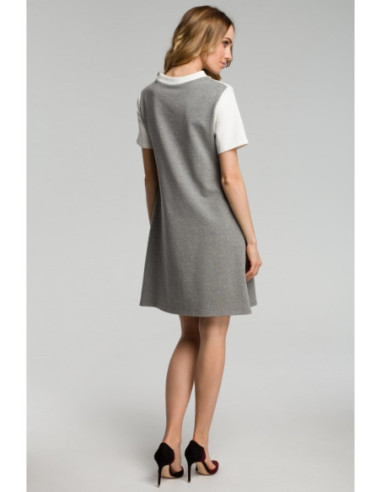 M373 3 spalvų mini suknelė - persikinė 2