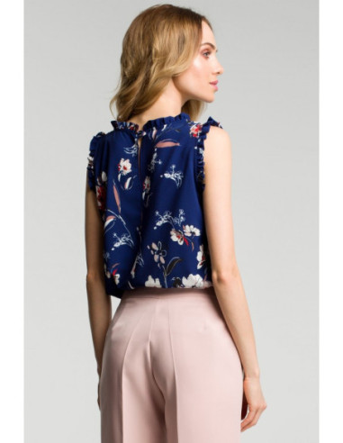 M384 Palaidinė su raukiniais - tamsiai mėlyna 2