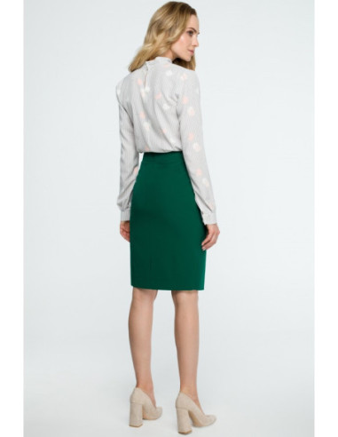 S127 Midi pieštuko formos sijonas - žalias 2