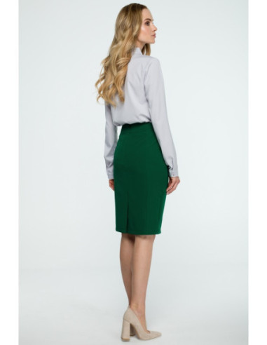 S131 Tiesus pieštuko formos biuro sijonas - žalias 2