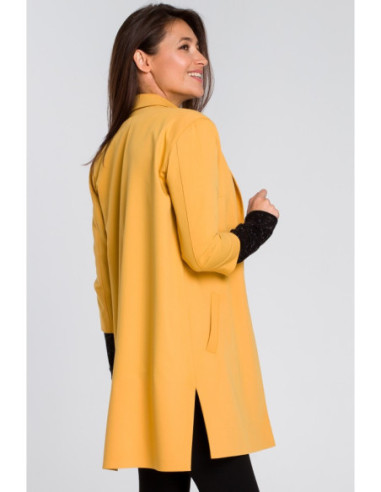 S142 Ilga striukė su šoninėmis iškirptėmis - geltona 2