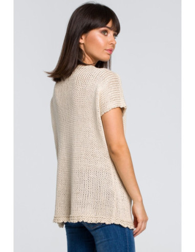 BK020 Megztinis su palme - smėlio spalvos 2