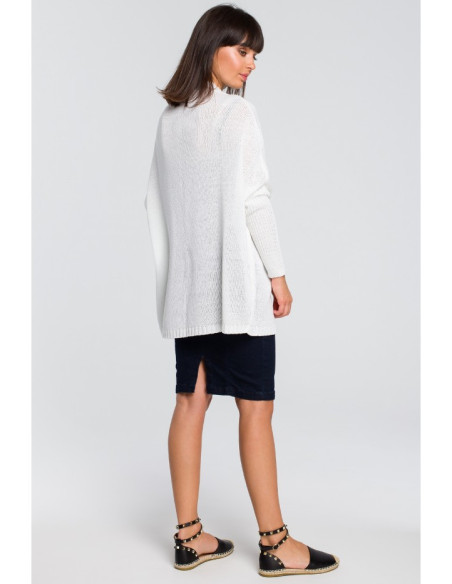 BK027 Džemperis "Oversize" - baltas