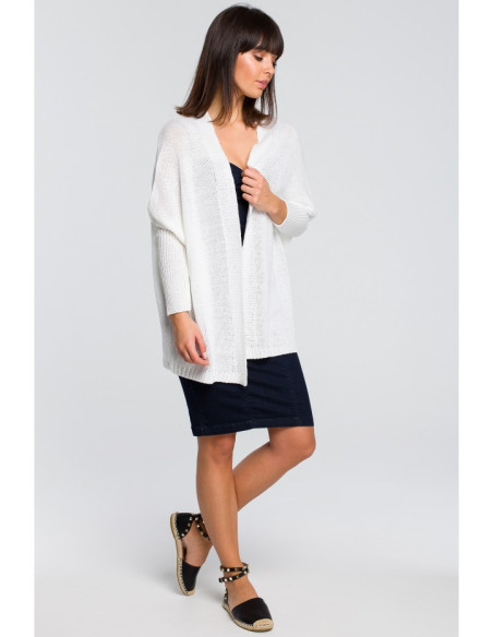 BK027 Džemperis "Oversize" - baltas