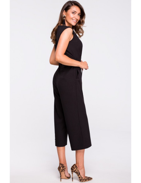 S163 Kombinezonas be rankovių - juodas