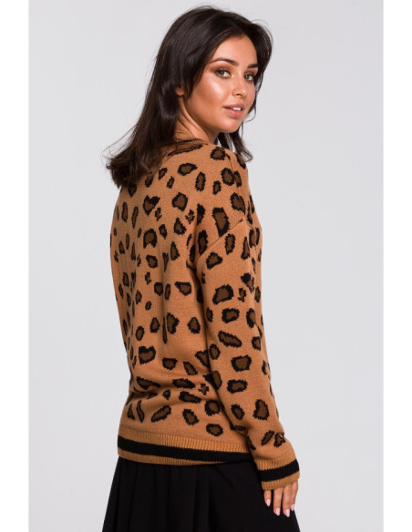 BK029 Džemperis su leopardo raštu - 4 modelis