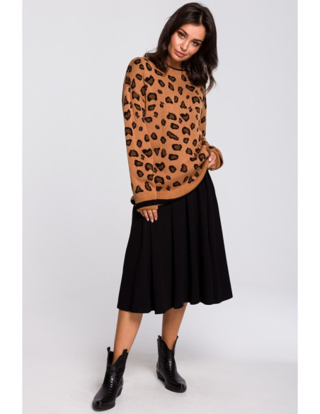 BK029 Džemperis su leopardo raštu - 4 modelis