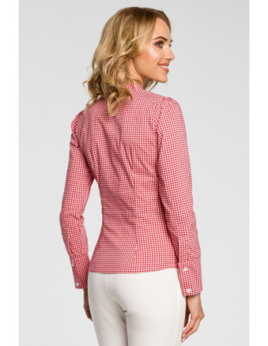 M089 Originalūs languoti marškiniai su lankeliu ir... 2