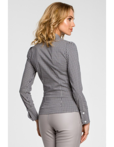 M089 Originalūs languoti marškiniai su lankeliu ir... 2