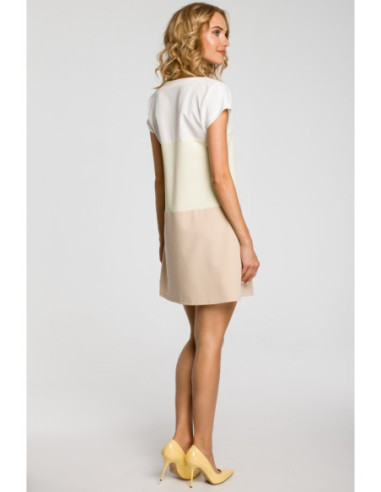 M105 Trapecijos formos suknelė su trimis pasteliniais... 2