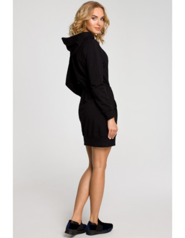 M116 Sportinės kelnės kengūra su gobtuvu - juodos spalvos 2