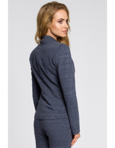 M197 Elegantiška moteriška sportinė striukė - tamsiai mėlyna 2