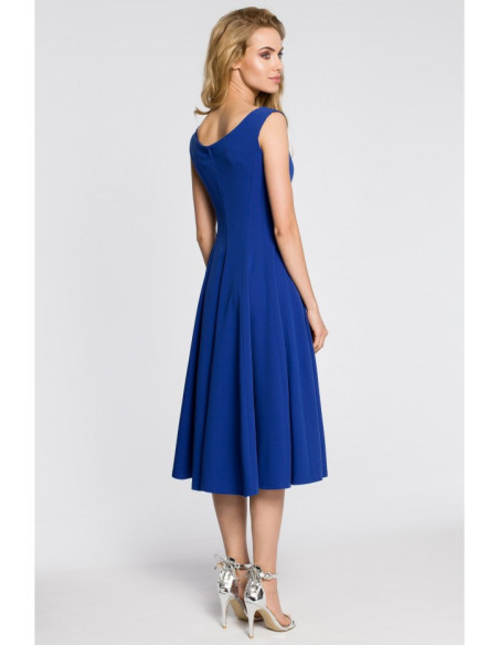 M201 Vakarinė vestuvinė suknelė - rugiagėlių mėlyna