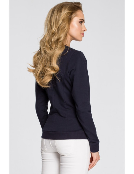 M240 sportinis švarkas su užtrauktuku - tamsiai mėlynas