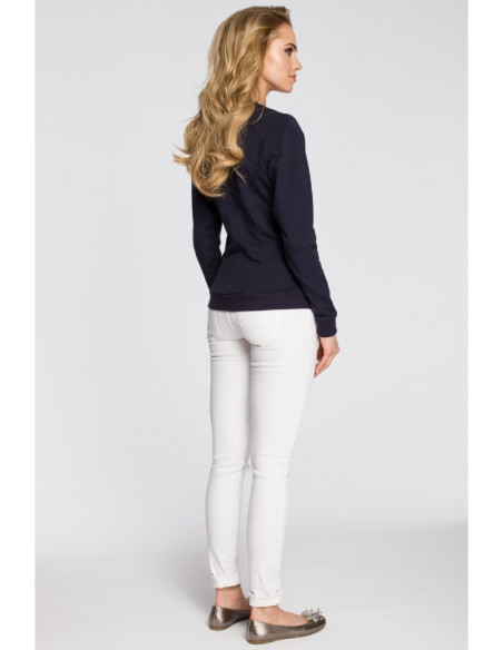 M240 sportinis švarkas su užtrauktuku - tamsiai mėlynas