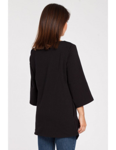 B015 Glotni elegantiška tunika - juoda 2