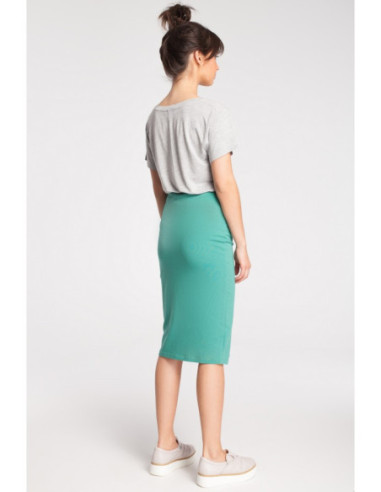 B019 Sportinis kostiumas pieštuko formos sijonas - žalias 2