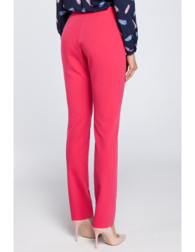 M303 Elegantiškos cigaretės formos kelnės - rožinės spalvos 2