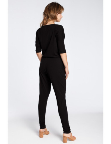 B038 Modernus kombinezonas su vandens iškirpte - juodas 2