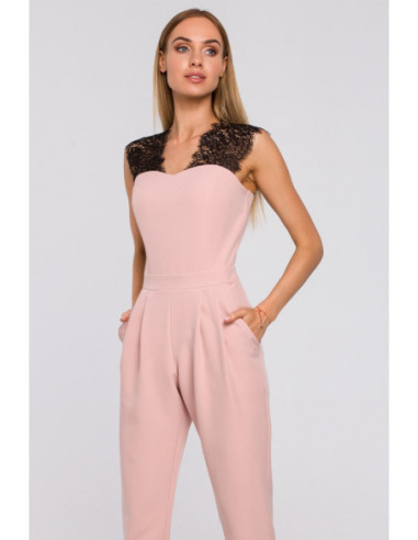 M484 Nėriniuotas kombinezonas - pudros mėlyna 2