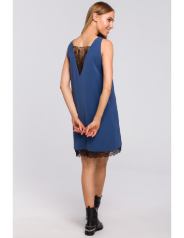 M488 Suknelė su nėrinių intarpais priekyje ir nugaroje -... 2