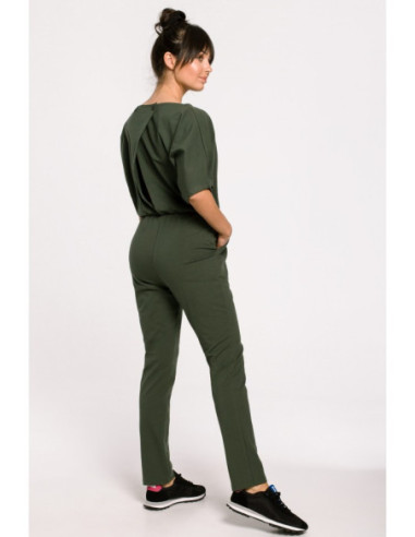 B138 Kombinezonas su perlenkta nugara - kariškai žalias 2