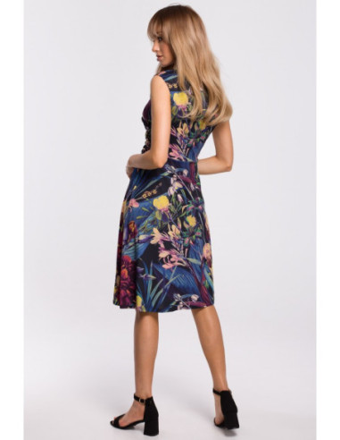 M499 Raudonos spalvos suknelė su liemens kloste - 1 modelis 2