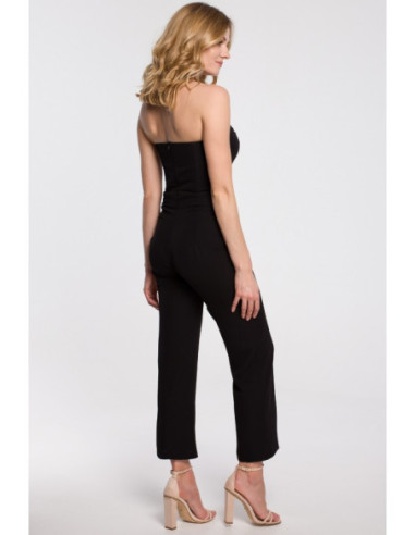 K045 Kombinezonas atvirais pečiais - juodas 2