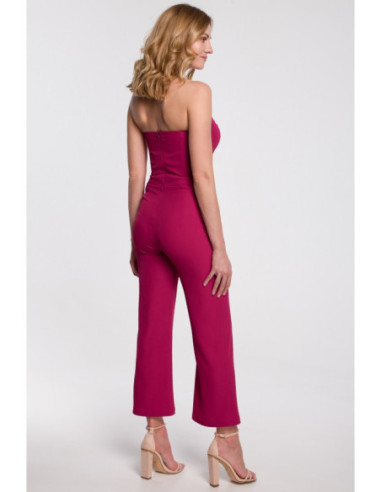 K045 Kombinezonas atvirais pečiais - slyvinis 2