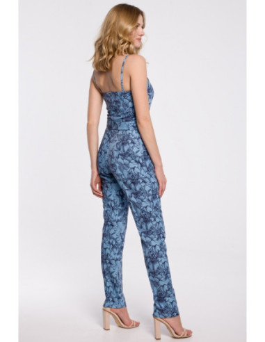 K050 Kombinezonas su plonais dirželiais ir diržu - 1 modelis 2